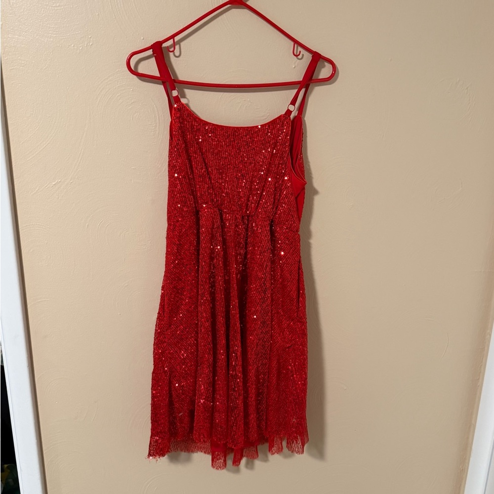 Torrid Vibrant Red Sequin Top